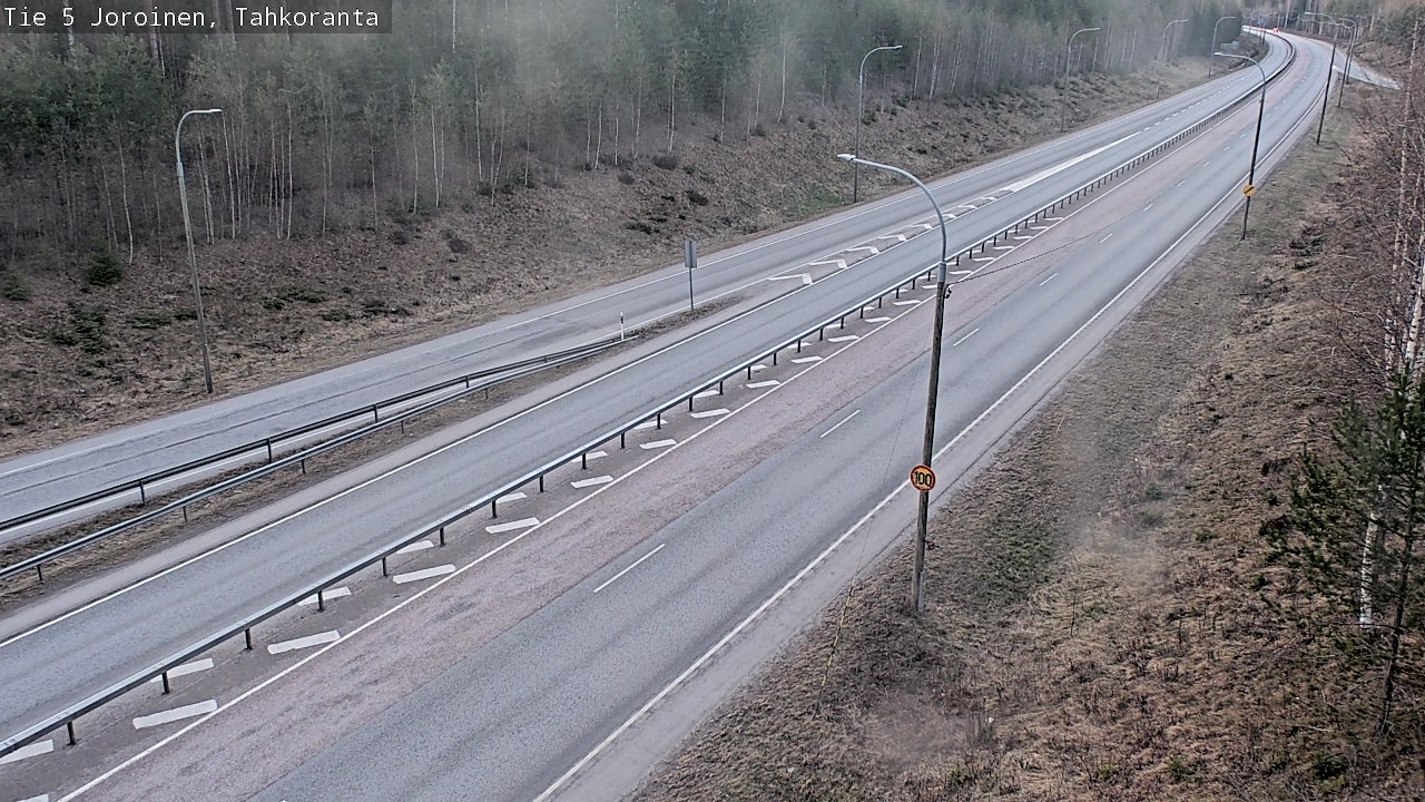 Weather Camera Image Väg 5 Jorois, Tahkoranta, Joroinen, Pohjois-Savo