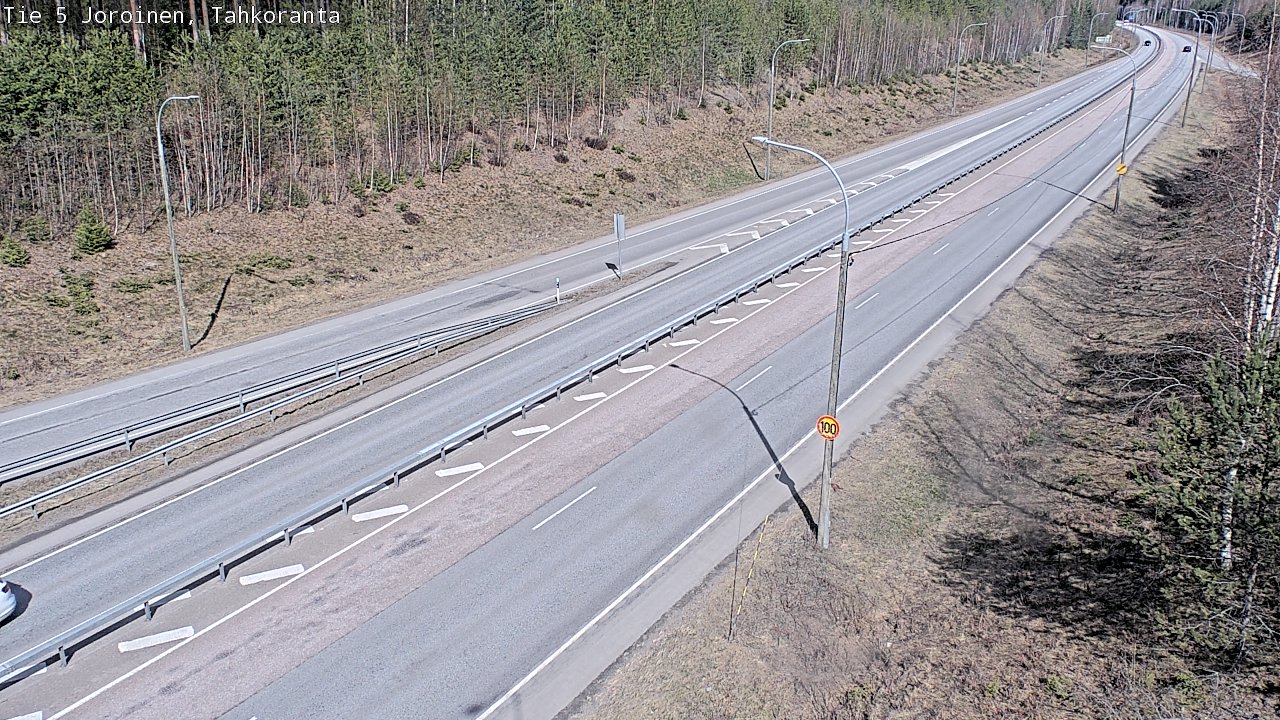 Weather Camera Image Väg 5 Jorois, Tahkoranta, Joroinen, Pohjois-Savo