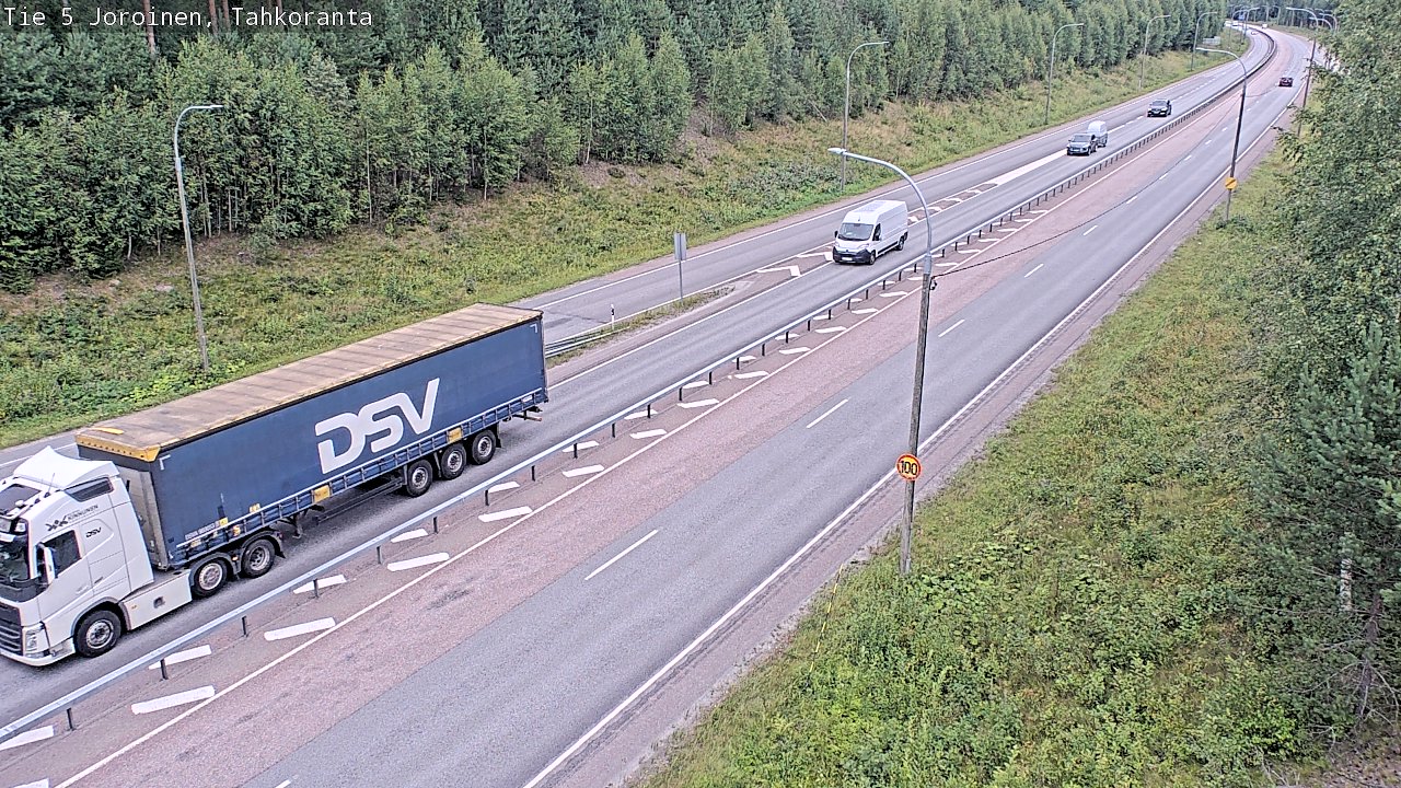 Weather Camera Image Väg 5 Jorois, Tahkoranta, Joroinen, Pohjois-Savo