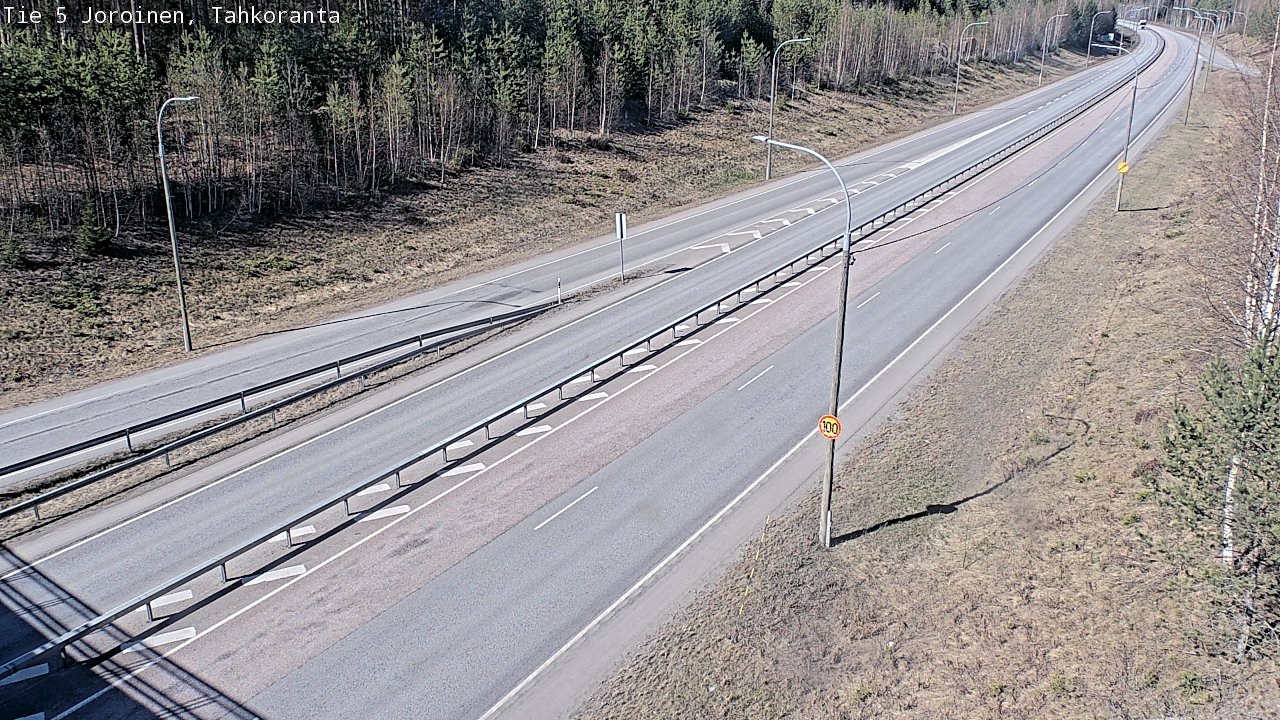 Weather Camera Image Väg 5 Jorois, Tahkoranta, Joroinen, Pohjois-Savo