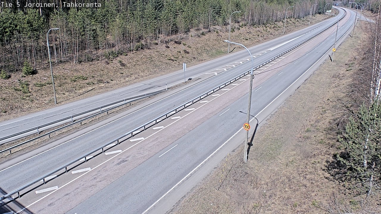 Weather Camera Image Väg 5 Jorois, Tahkoranta, Joroinen, Pohjois-Savo