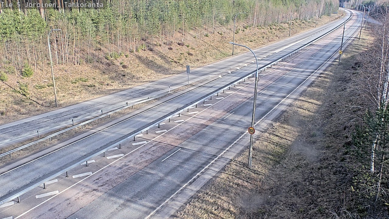 Weather Camera Image Väg 5 Jorois, Tahkoranta, Joroinen, Pohjois-Savo