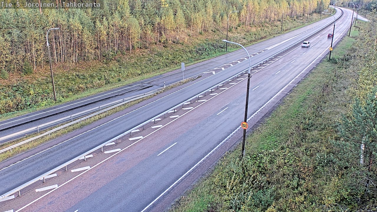 Weather Camera Image Väg 5 Jorois, Tahkoranta, Joroinen, Pohjois-Savo