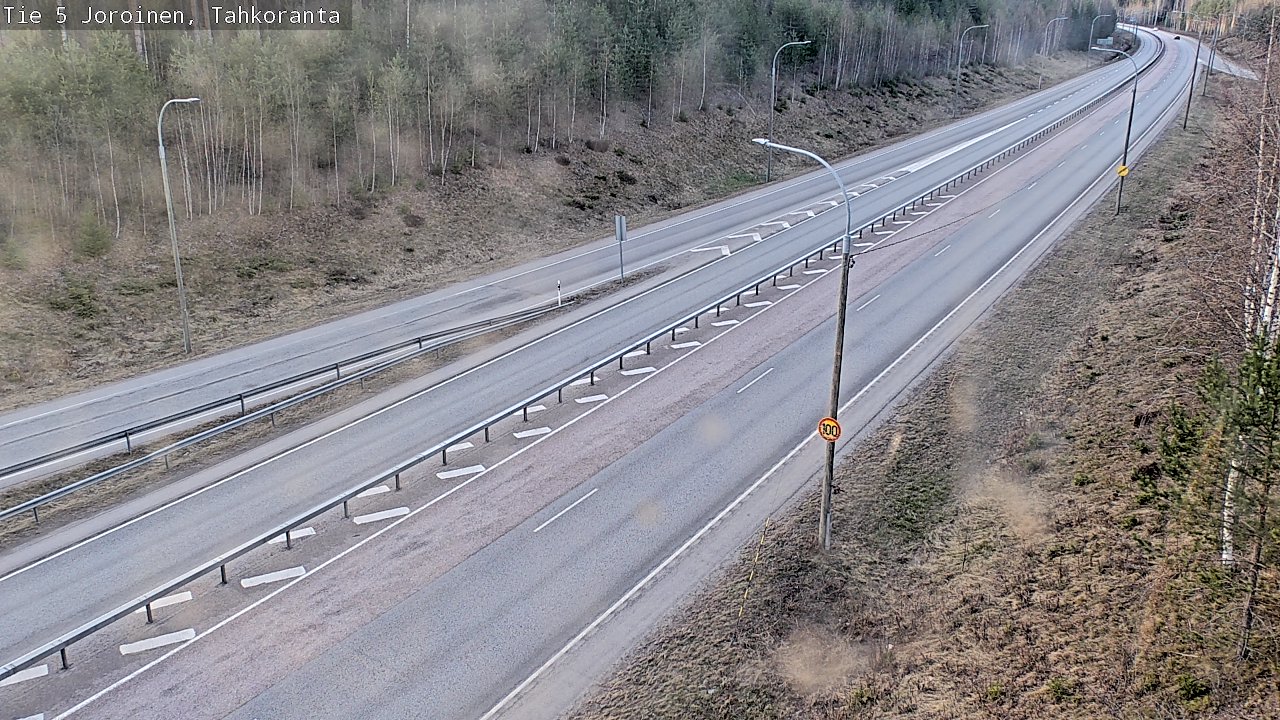 Weather Camera Image Road 5 Joroinen, Tahkoranta, Joroinen, Pohjois-Savo