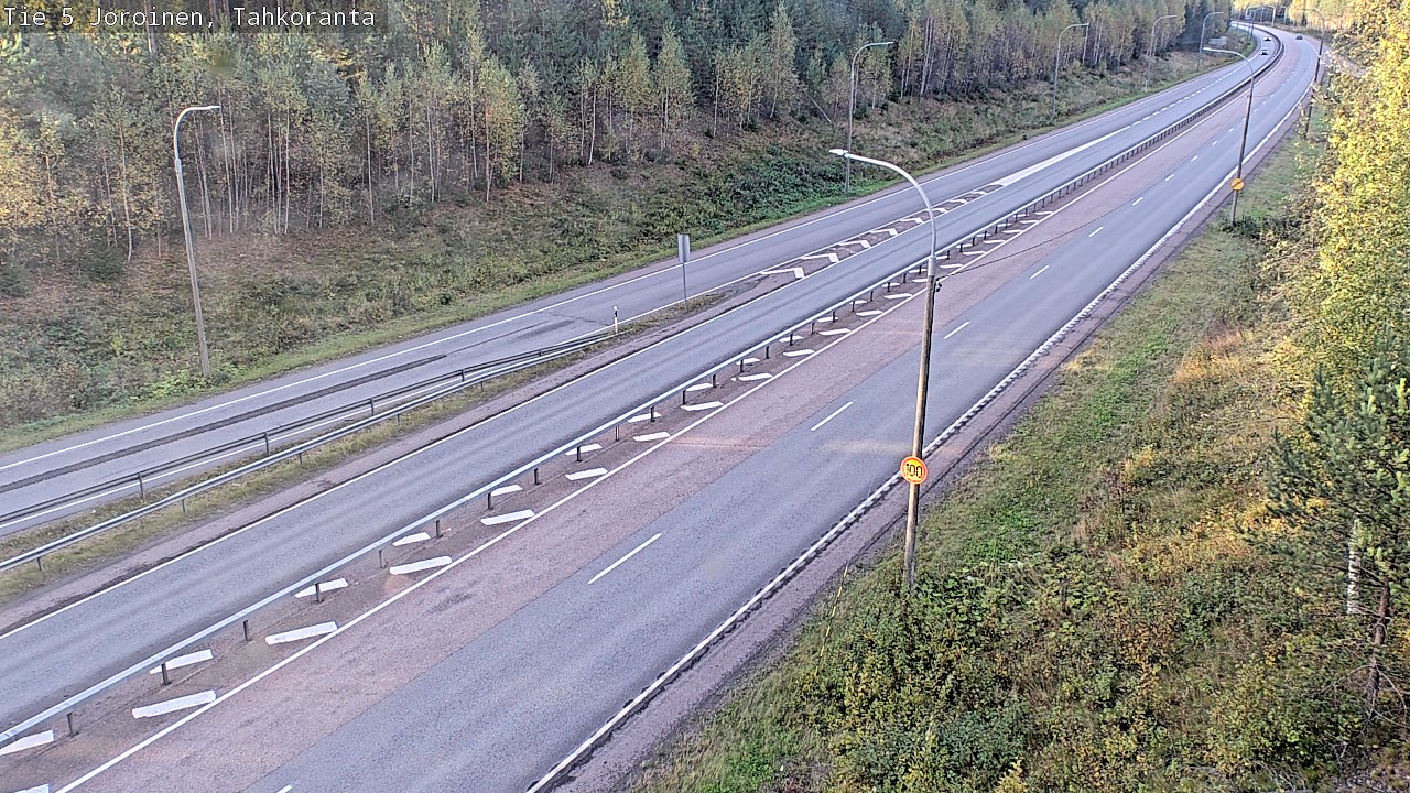 Weather Camera Image Väg 5 Jorois, Tahkoranta, Joroinen, Pohjois-Savo