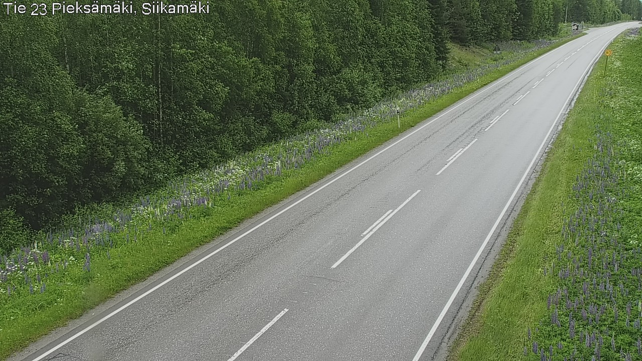 Weather Camera Image Väg 23 Pieksämäki, Siikamäki, Pieksämäki, Etelä-Savo