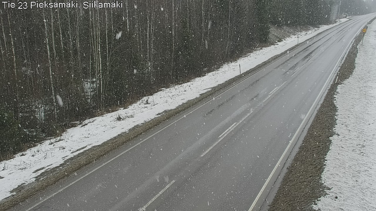 Weather Camera Image Väg 23 Pieksämäki, Siikamäki, Pieksämäki, Etelä-Savo