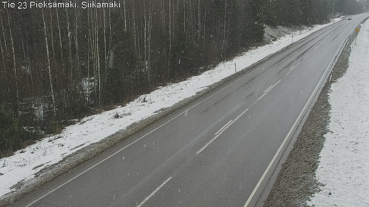 Weather Camera Image Väg 23 Pieksämäki, Siikamäki, Pieksämäki, Etelä-Savo