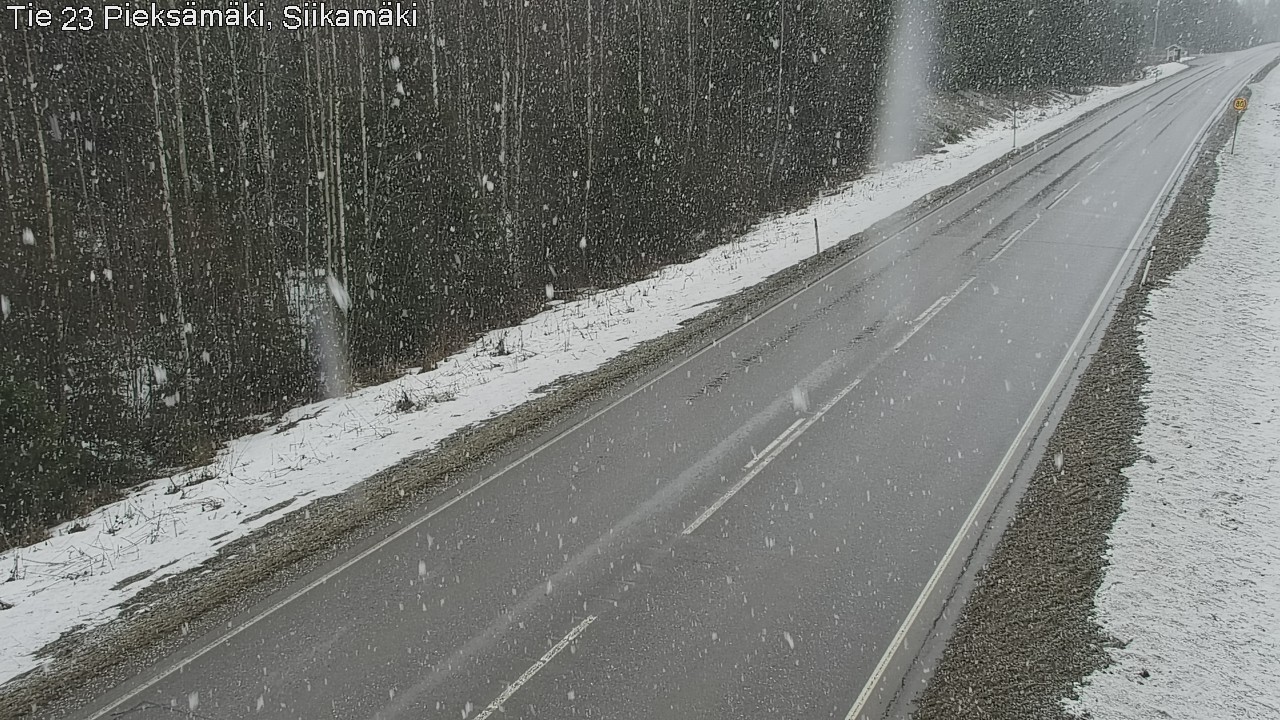 Weather Camera Image Väg 23 Pieksämäki, Siikamäki, Pieksämäki, Etelä-Savo