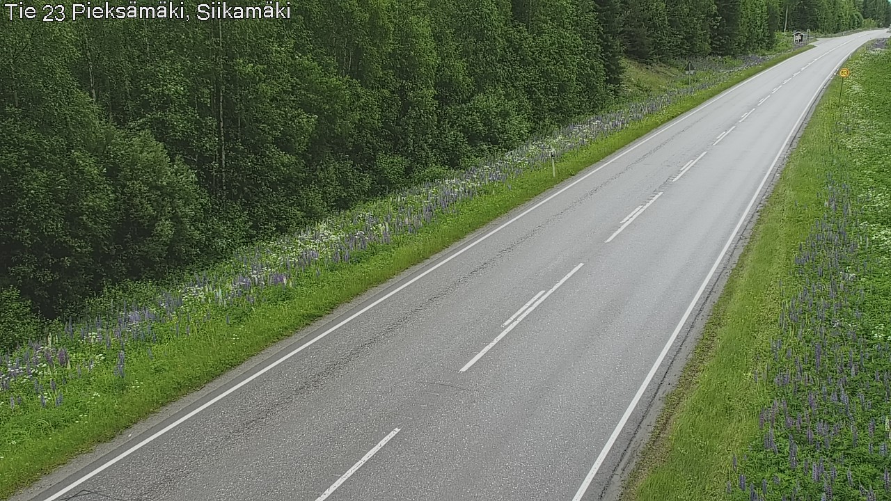 Weather Camera Image Väg 23 Pieksämäki, Siikamäki, Pieksämäki, Etelä-Savo
