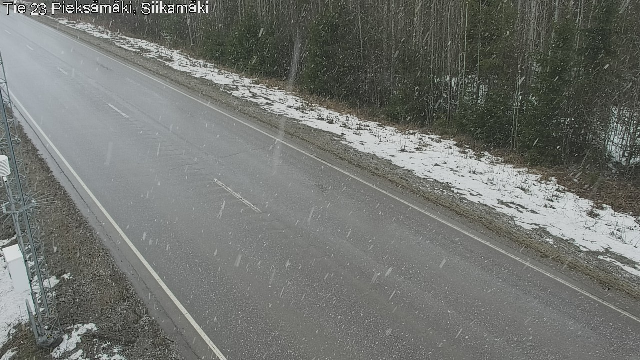 Weather Camera Image Väg 23 Pieksämäki, Siikamäki, Pieksämäki, Etelä-Savo