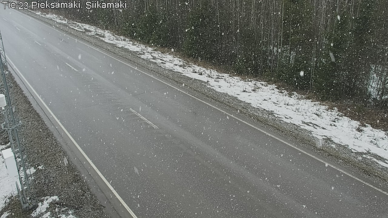 Weather Camera Image Väg 23 Pieksämäki, Siikamäki, Pieksämäki, Etelä-Savo