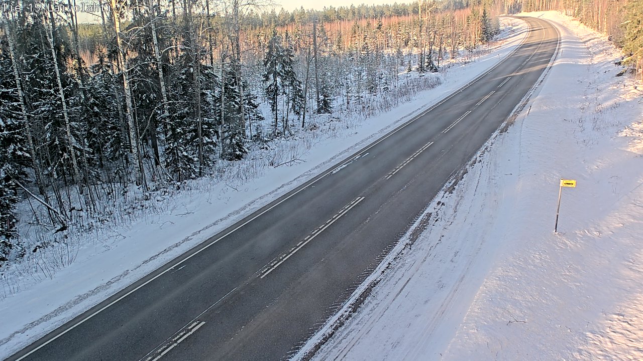 Weather Camera Image Väg 15 Laivolahti, Mäntyharju, Etelä-Savo