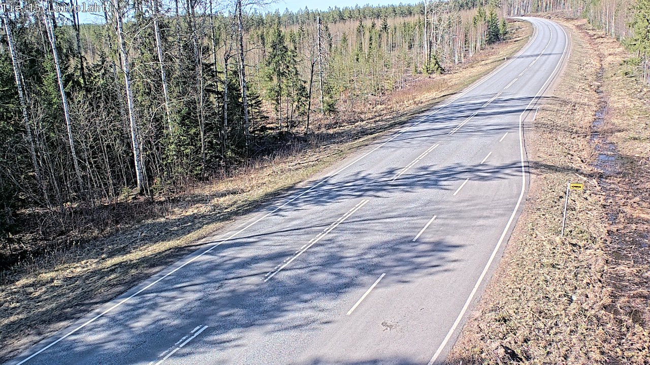 Weather Camera Image Väg 15 Laivolahti, Mäntyharju, Etelä-Savo