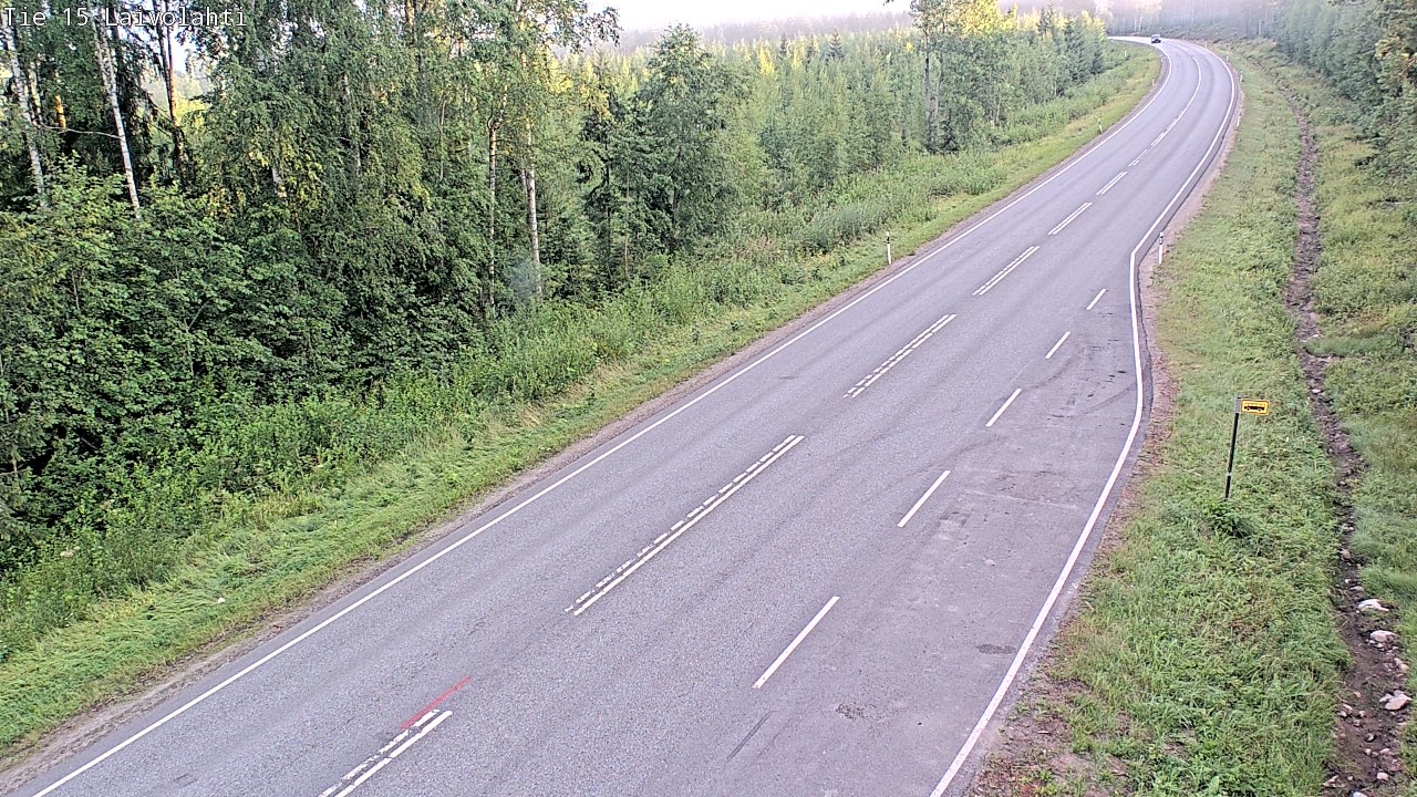 Weather Camera Image Väg 15 Laivolahti, Mäntyharju, Etelä-Savo