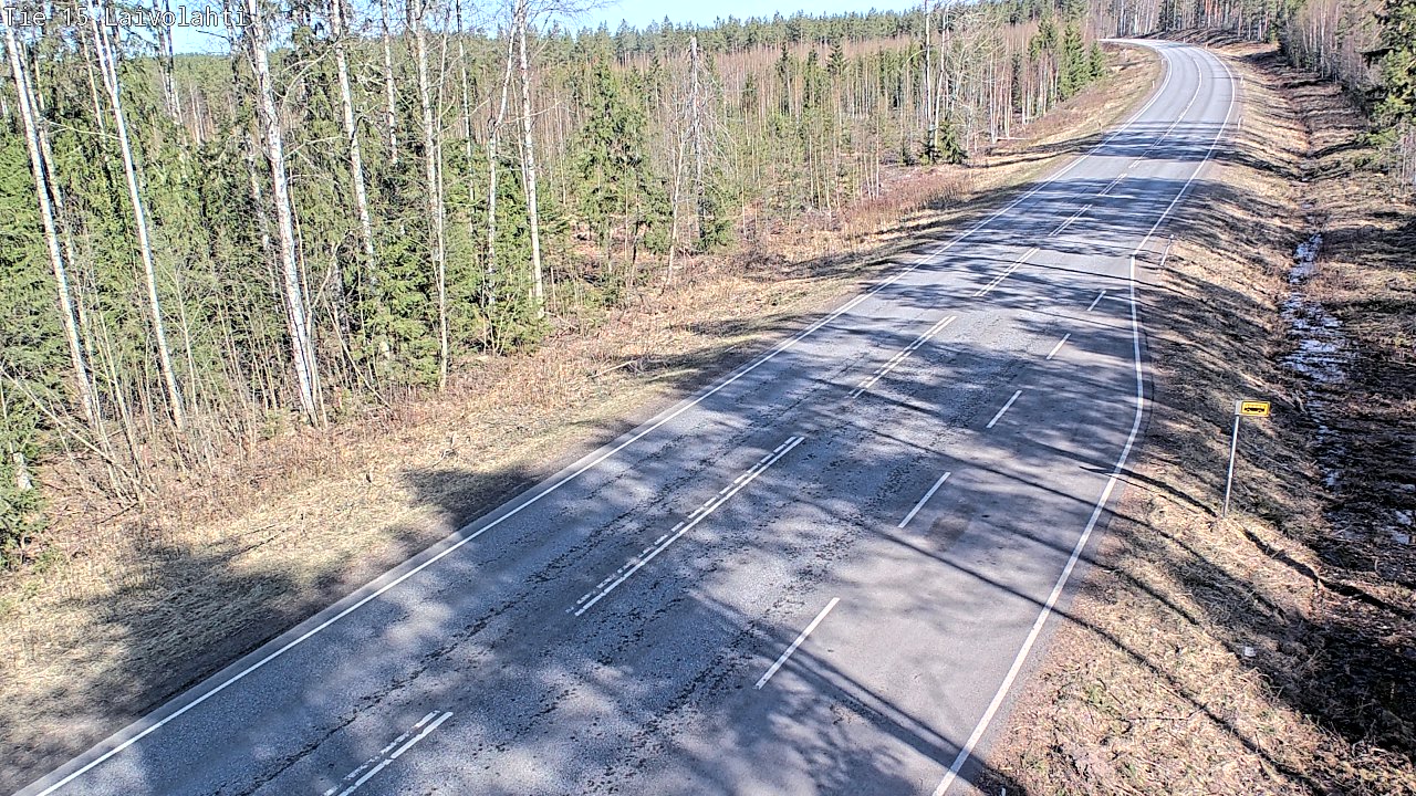 Weather Camera Image Väg 15 Laivolahti, Mäntyharju, Etelä-Savo