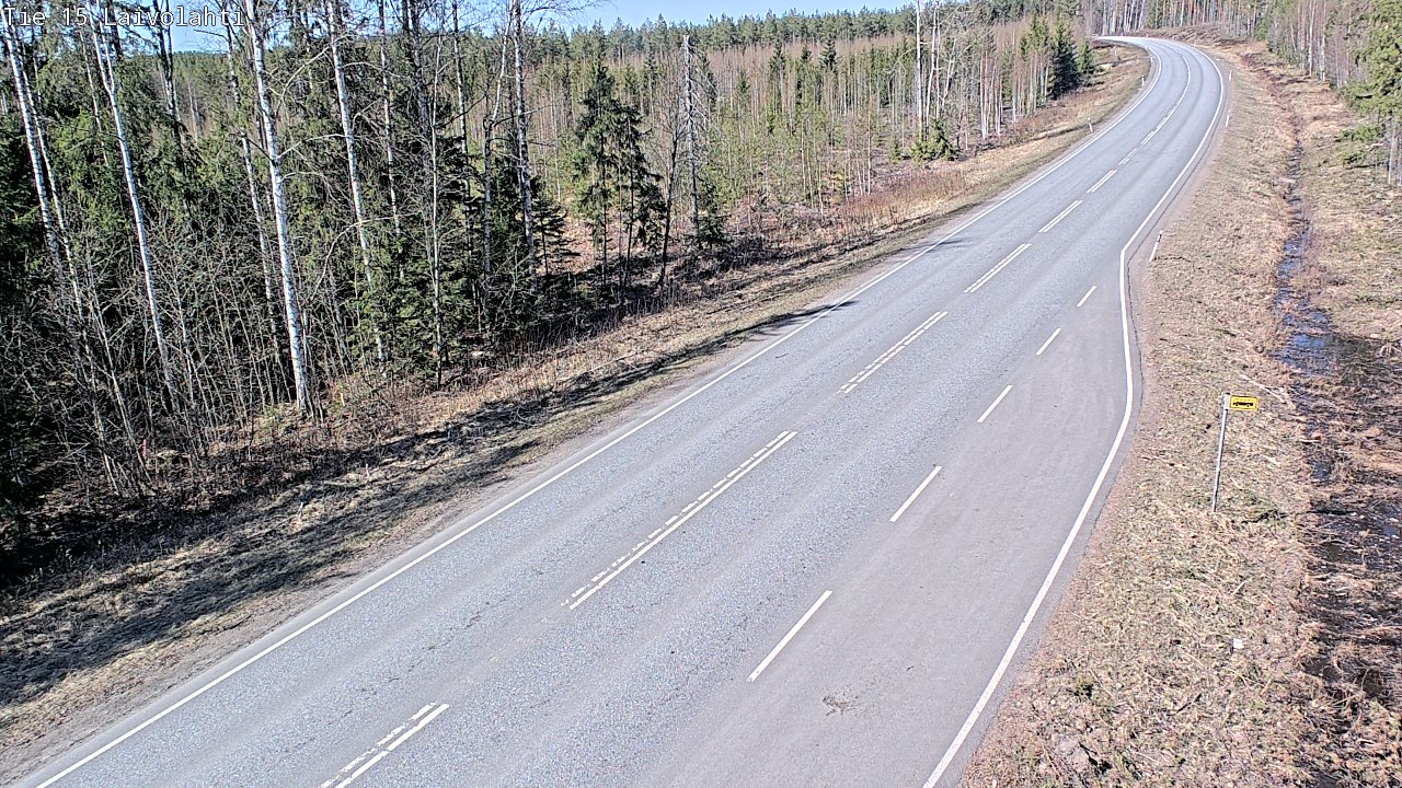 Weather Camera Image Väg 15 Laivolahti, Mäntyharju, Etelä-Savo