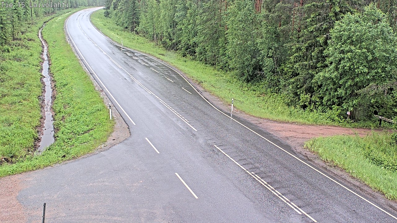 Weather Camera Image Väg 15 Laivolahti, Mäntyharju, Etelä-Savo