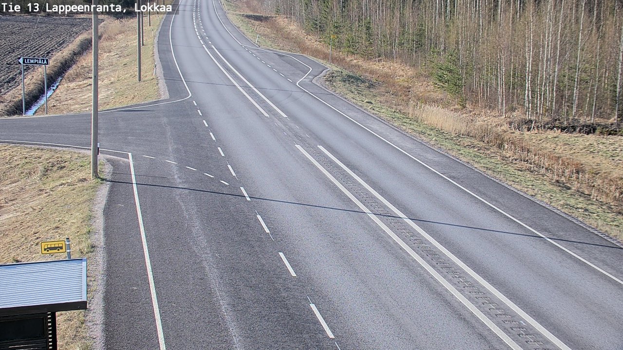 Kelikamerat Kuva Tie 13 Lokkaan suora, Lappeenranta, Etelä-Karjala