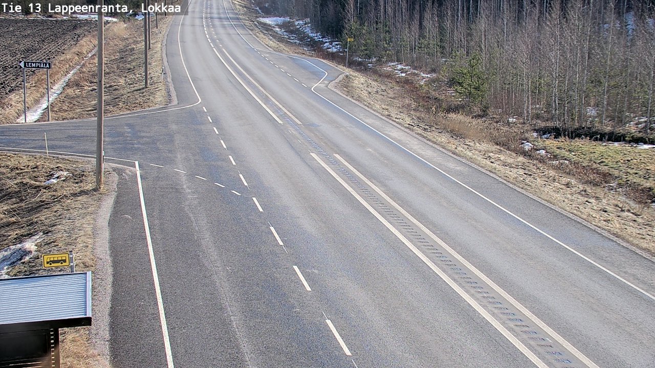 Kelikamerat Kuva Tie 13 Lokkaan suora, Lappeenranta, Etelä-Karjala