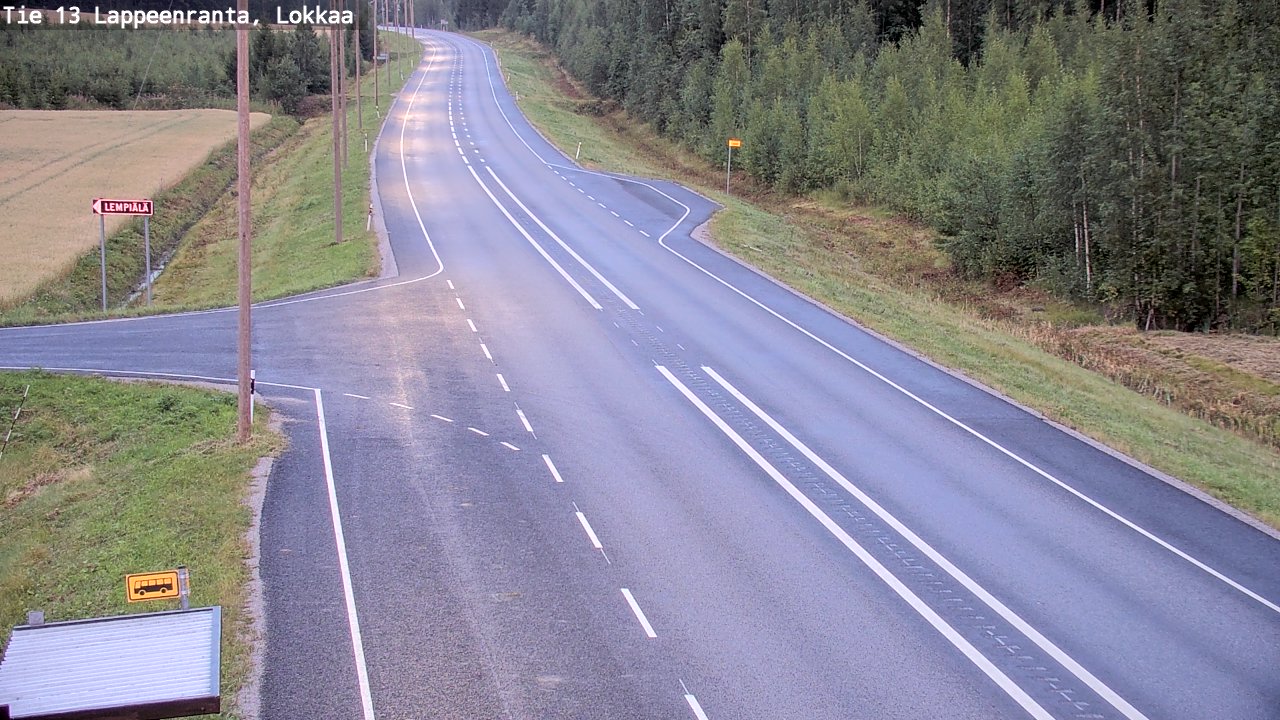 Kelikamerat Kuva Tie 13 Lokkaan suora, Lappeenranta, Etelä-Karjala