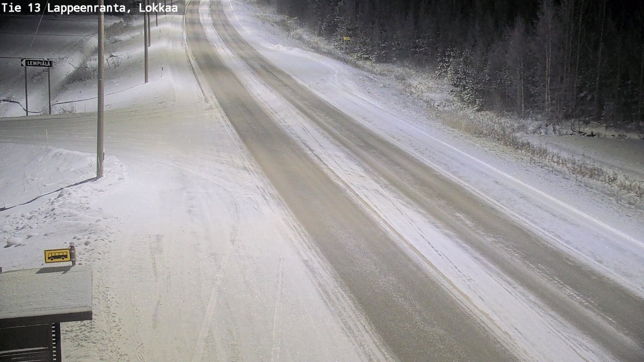 Kelikamerat Kuva Tie 13 Lokkaan suora, Lappeenranta, Etelä-Karjala