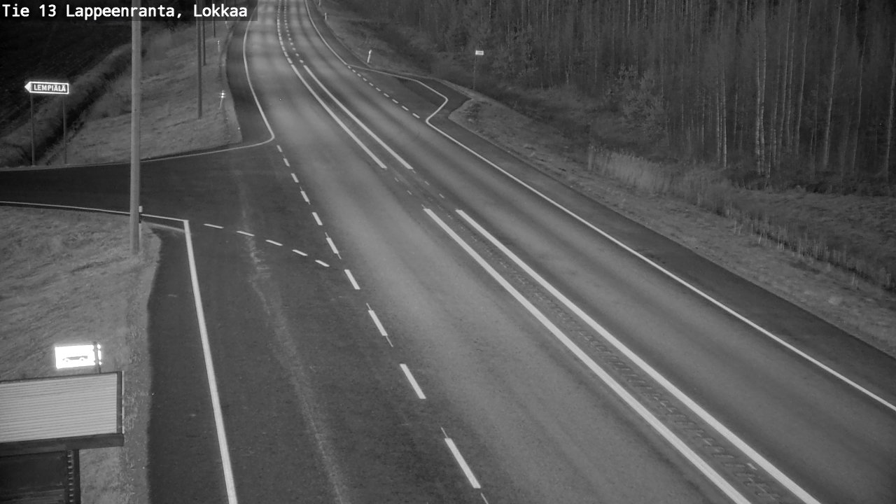 Weather Camera Image Väg 13 Lokkaa rakan, Lappeenranta, Etelä-Karjala
