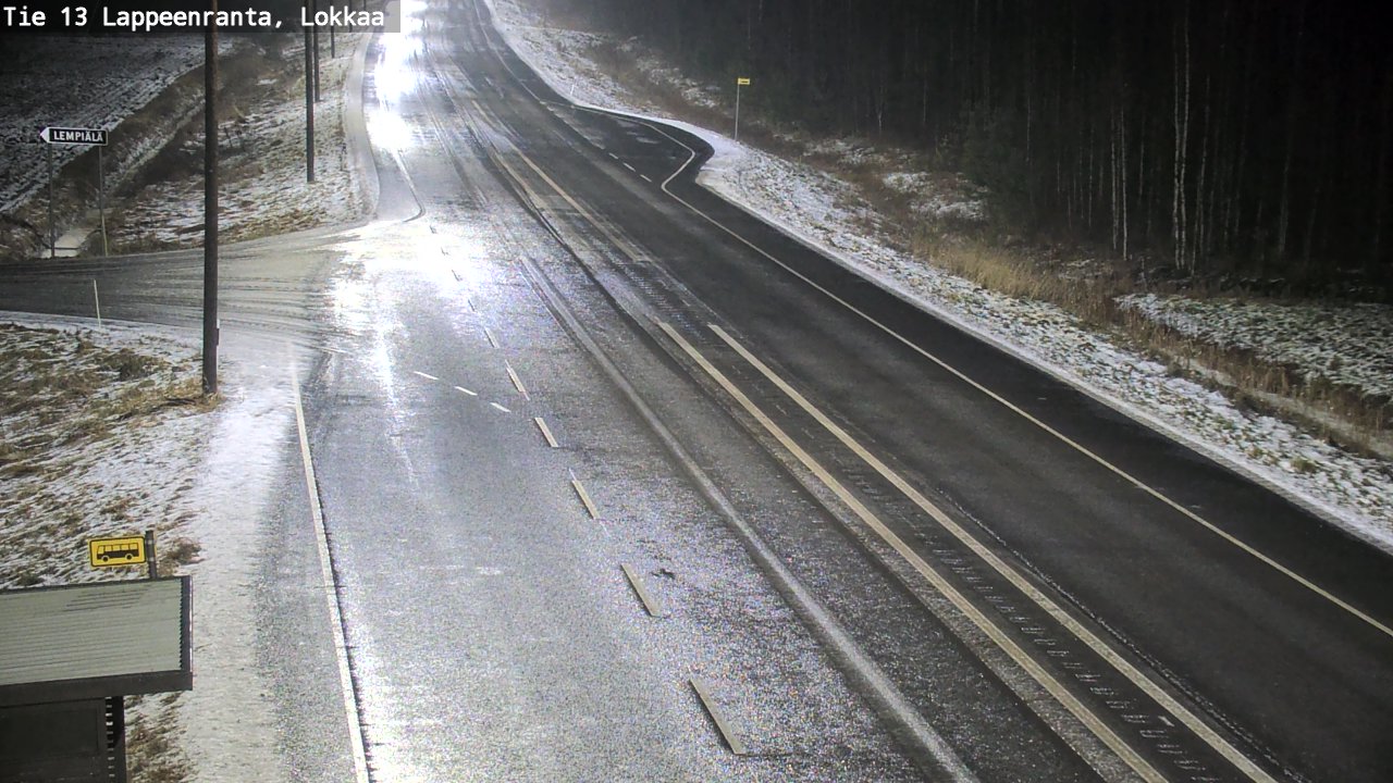 Weather Camera Image Väg 13 Lokkaa rakan, Lappeenranta, Etelä-Karjala