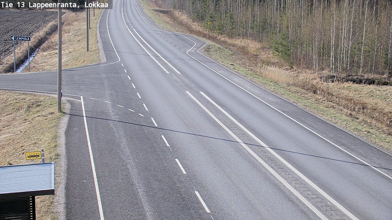 Kelikamerat Kuva Tie 13 Lokkaan suora, Lappeenranta, Etelä-Karjala