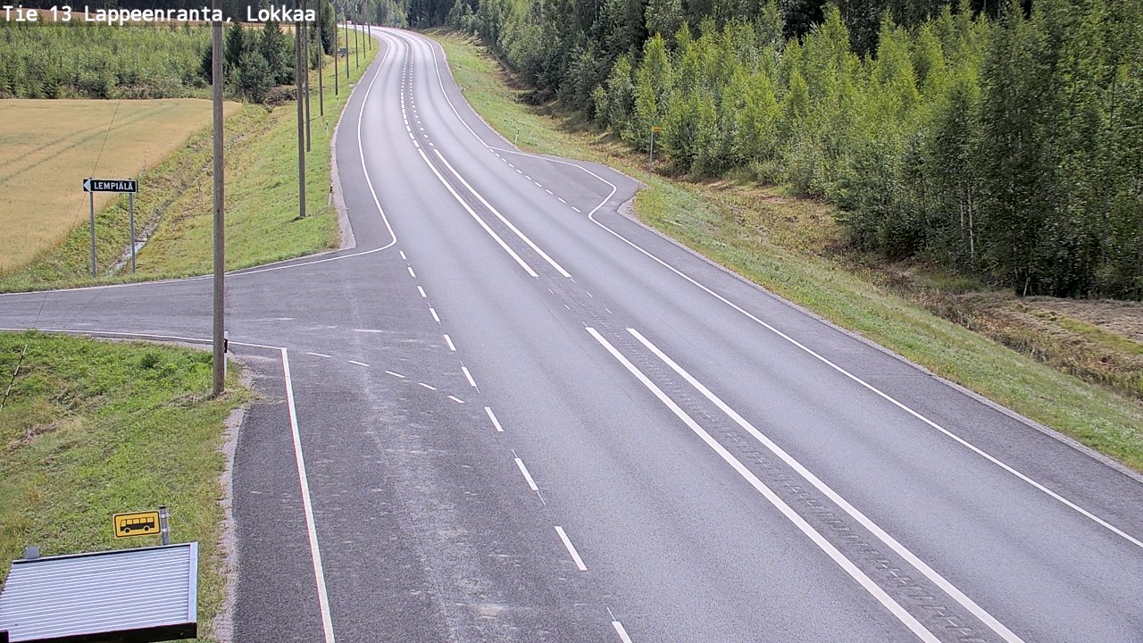 Kelikamerat Kuva Tie 13 Lokkaan suora, Lappeenranta, Etelä-Karjala