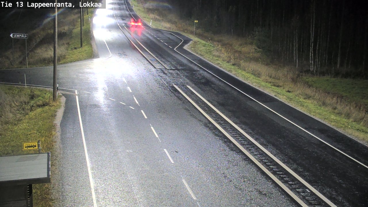 Kelikamerat Kuva Tie 13 Lokkaan suora, Lappeenranta, Etelä-Karjala