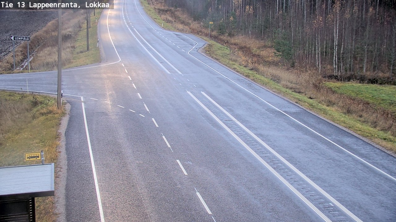 Kelikamerat Kuva Tie 13 Lokkaan suora, Lappeenranta, Etelä-Karjala