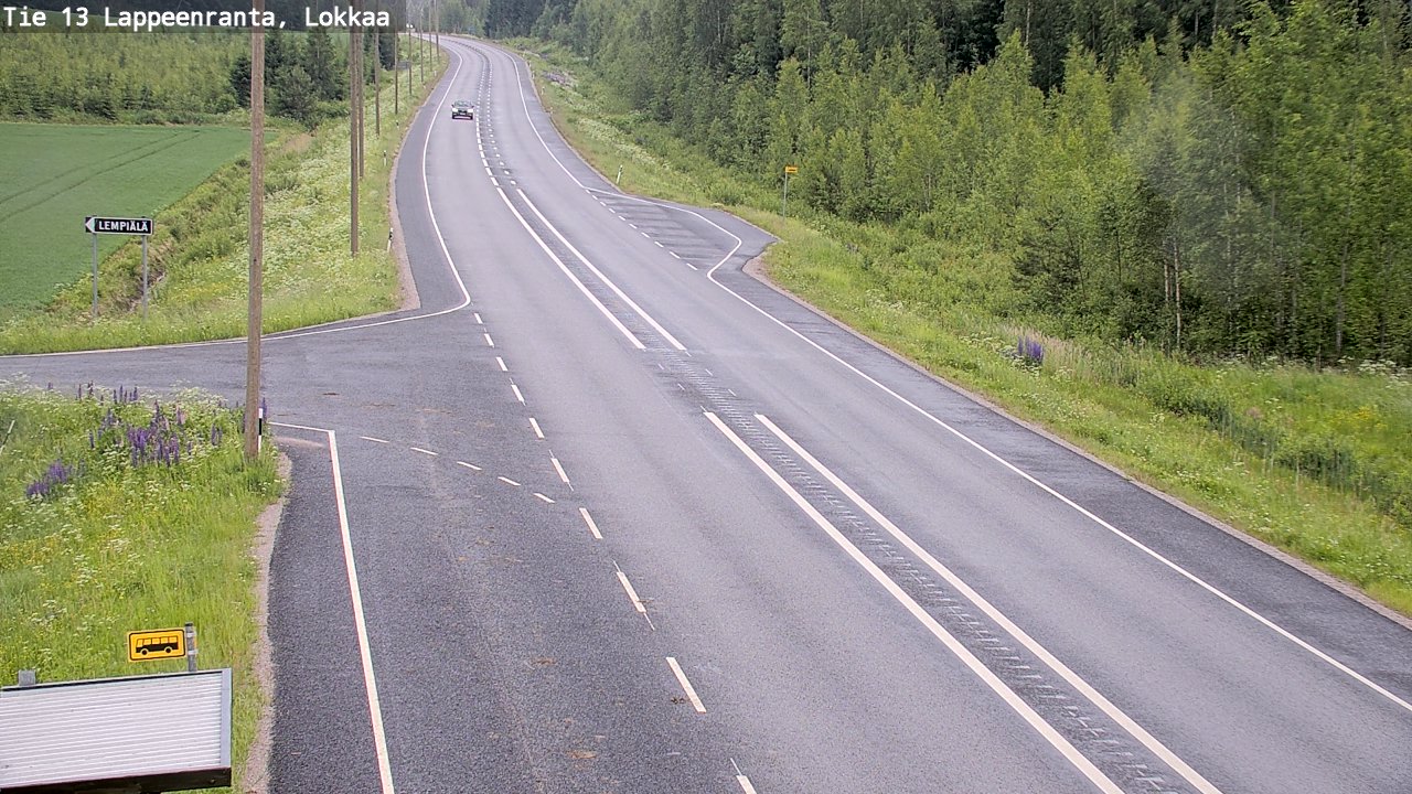 Kelikamerat Kuva Tie 13 Lokkaan suora, Lappeenranta, Etelä-Karjala