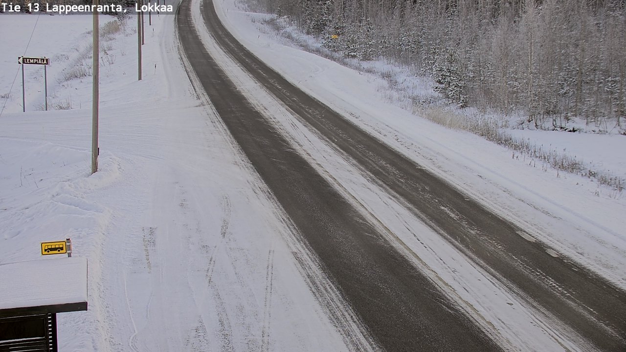 Weather Camera Image Road 13 Lokkaa straight, Lappeenranta, Etelä-Karjala