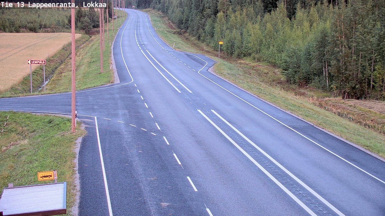 Kelikamerat Kuva Tie 13 Lokkaan suora, Lappeenranta, Etelä-Karjala