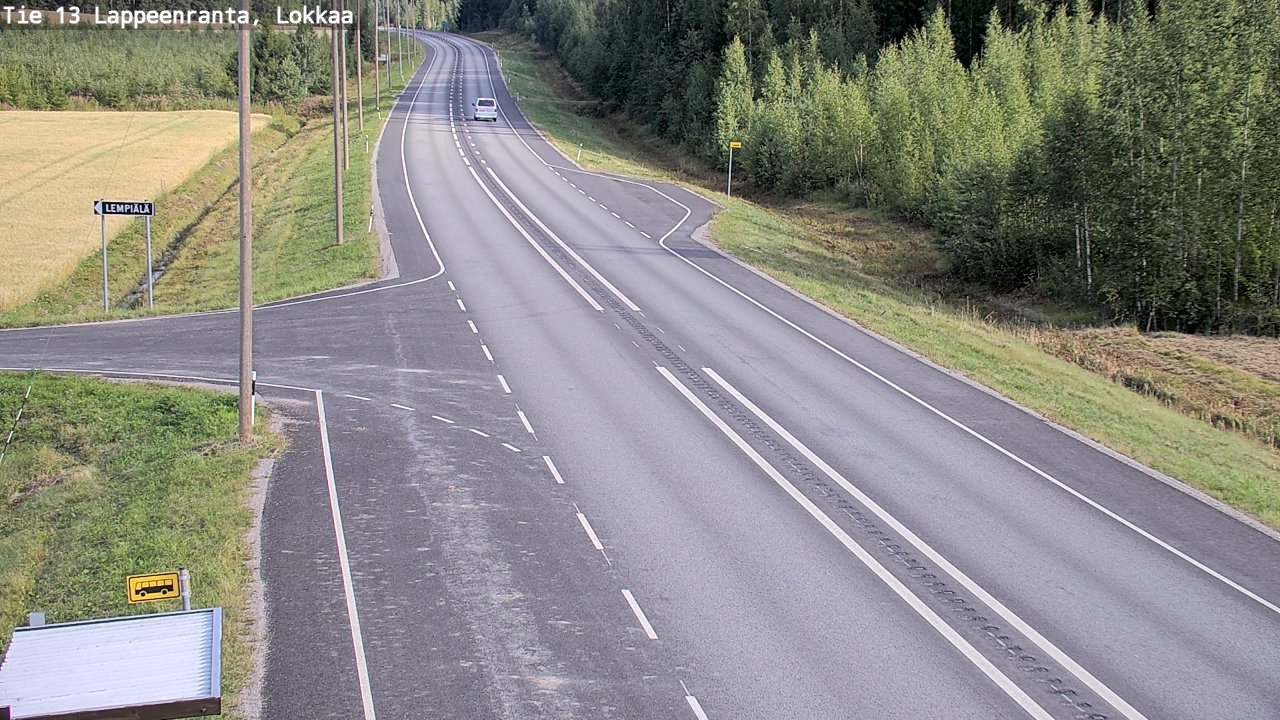 Kelikamerat Kuva Tie 13 Lokkaan suora, Lappeenranta, Etelä-Karjala
