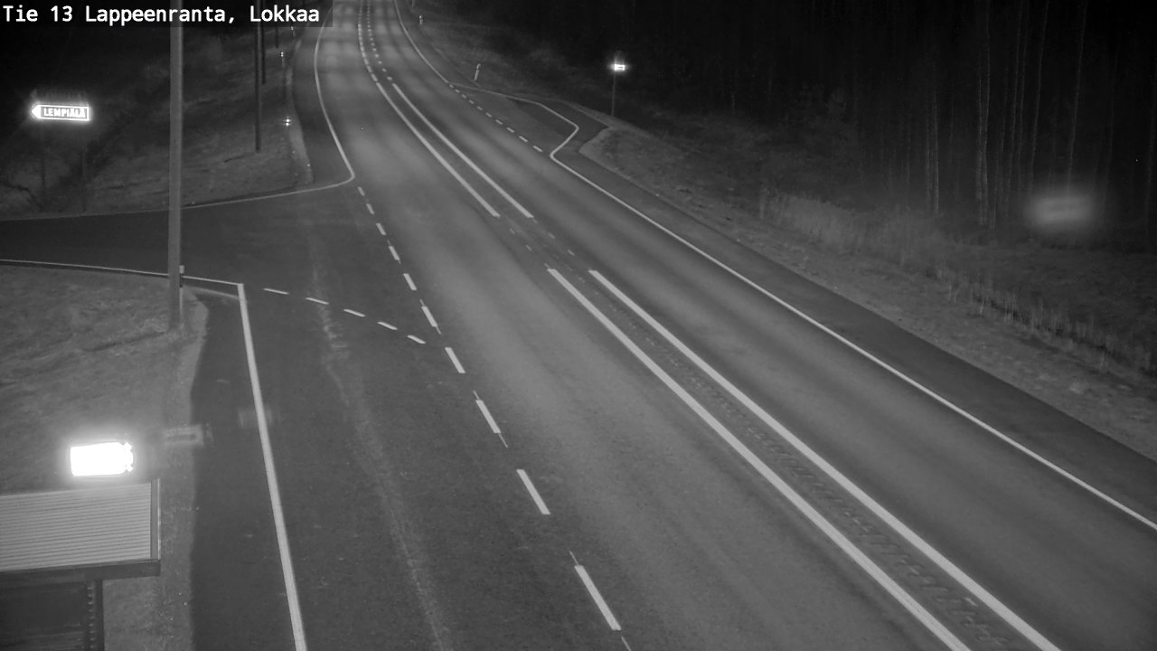 Weather Camera Image Väg 13 Lokkaa rakan, Lappeenranta, Etelä-Karjala