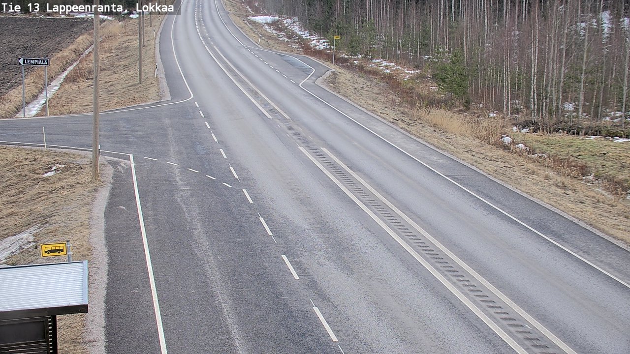 Kelikamerat Kuva Tie 13 Lokkaan suora, Lappeenranta, Etelä-Karjala