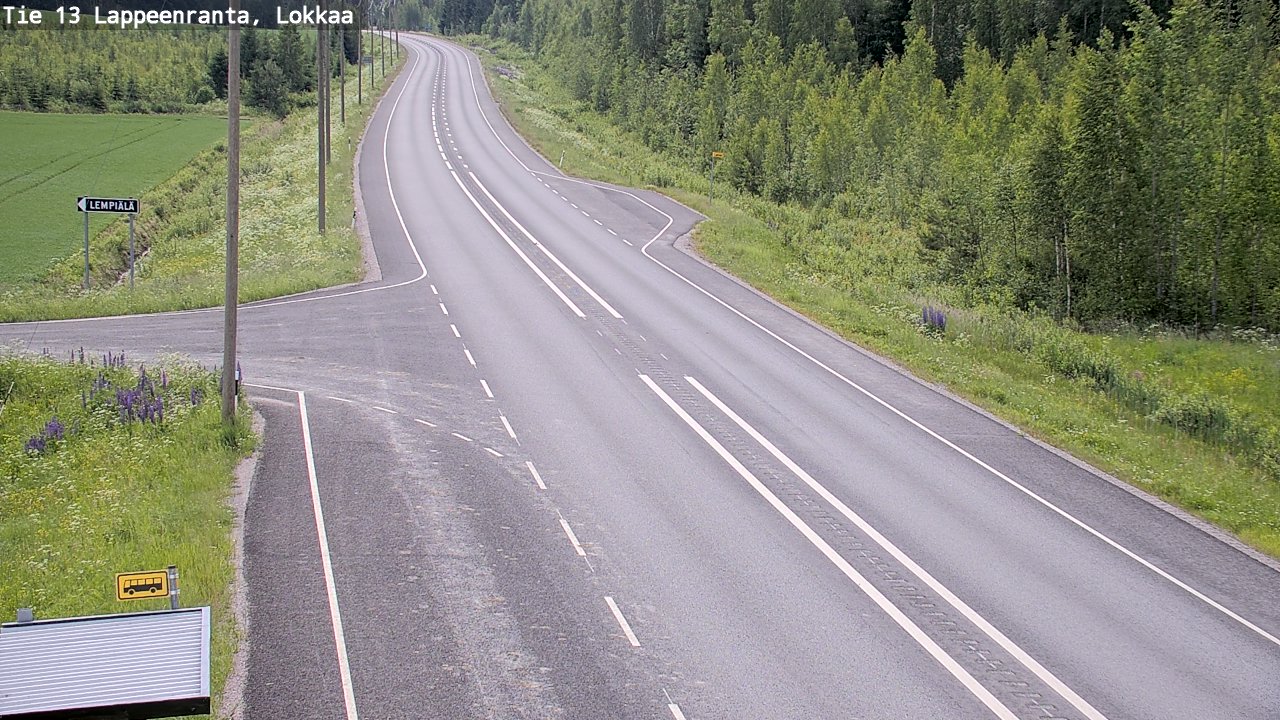 Kelikamerat Kuva Tie 13 Lokkaan suora, Lappeenranta, Etelä-Karjala