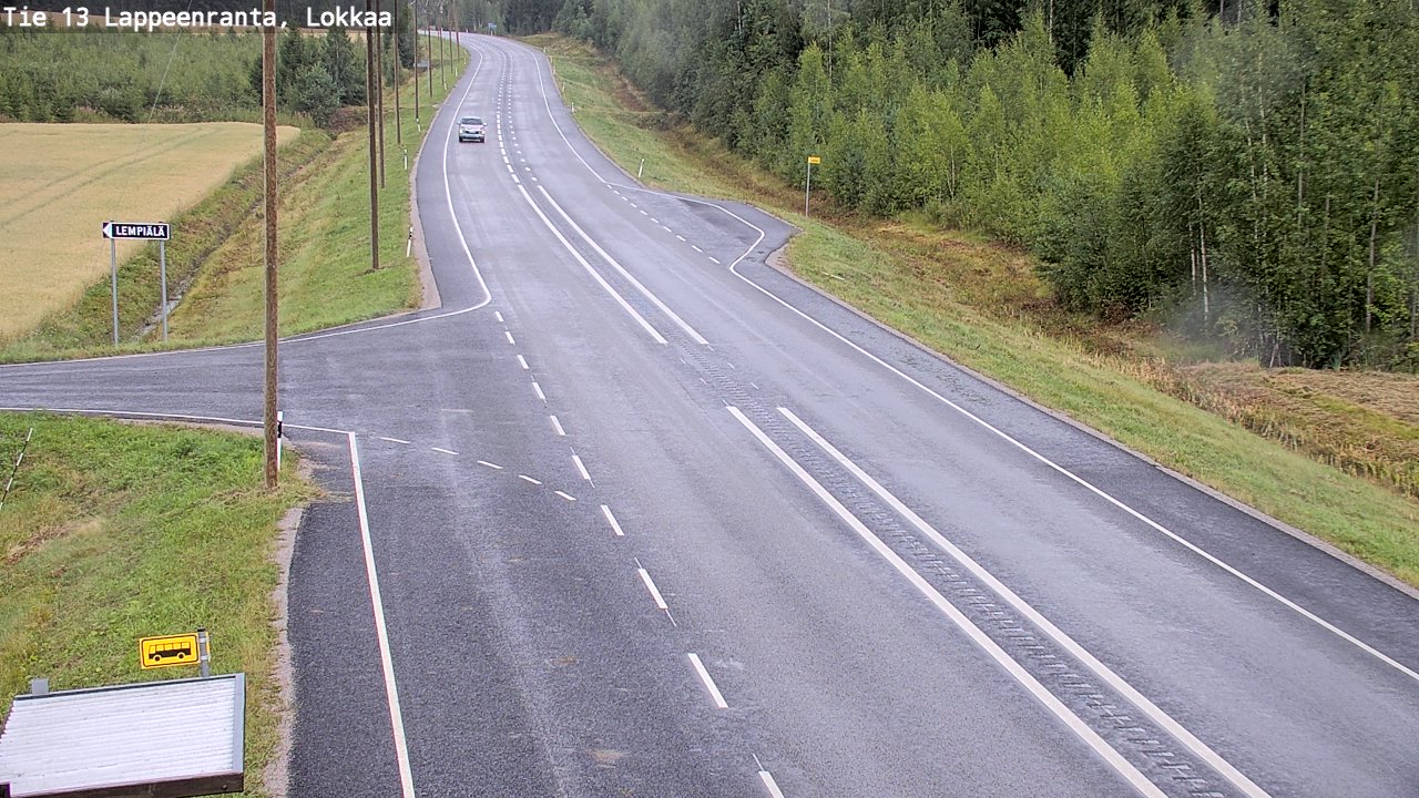 Kelikamerat Kuva Tie 13 Lokkaan suora, Lappeenranta, Etelä-Karjala