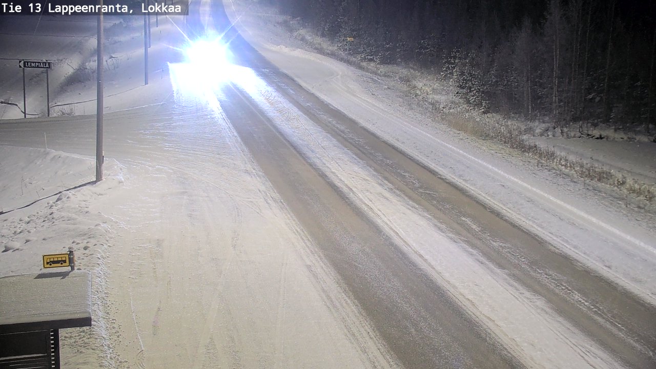 Kelikamerat Kuva Tie 13 Lokkaan suora, Lappeenranta, Etelä-Karjala