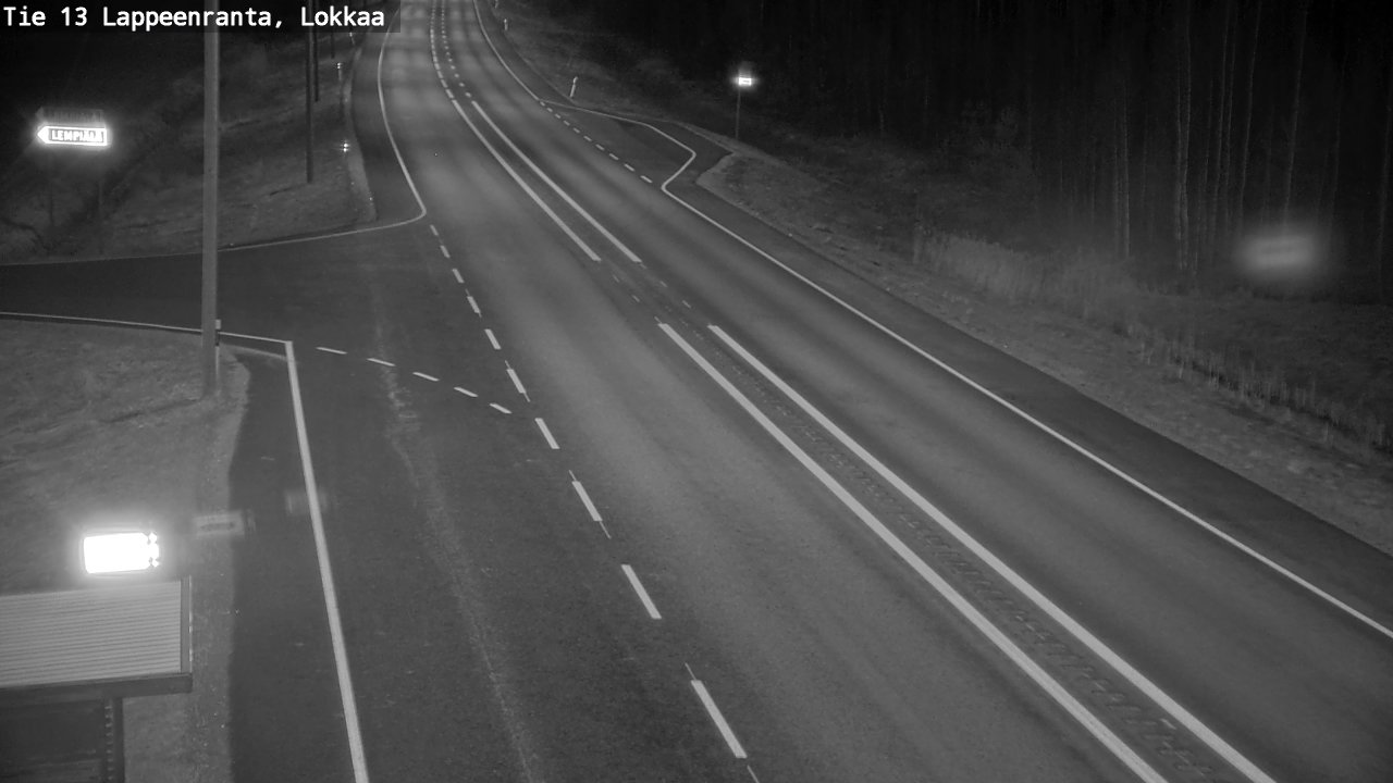 Weather Camera Image Väg 13 Lokkaa rakan, Lappeenranta, Etelä-Karjala