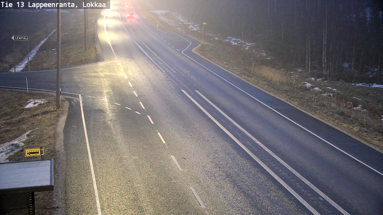 Kelikamerat Kuva Tie 13 Lokkaan suora, Lappeenranta, Etelä-Karjala