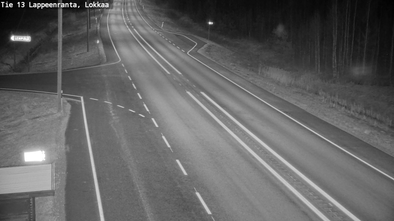 Weather Camera Image Väg 13 Lokkaa rakan, Lappeenranta, Etelä-Karjala
