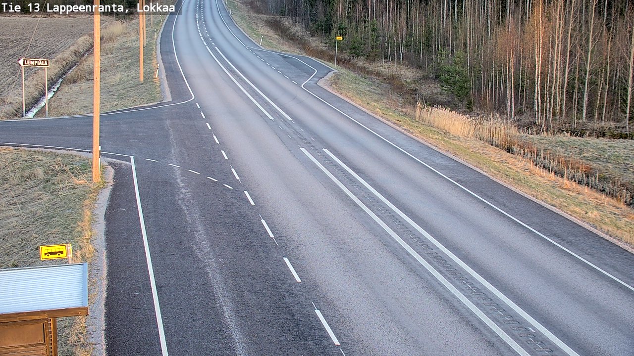 Weather Camera Image Väg 13 Lokkaa rakan, Lappeenranta, Etelä-Karjala