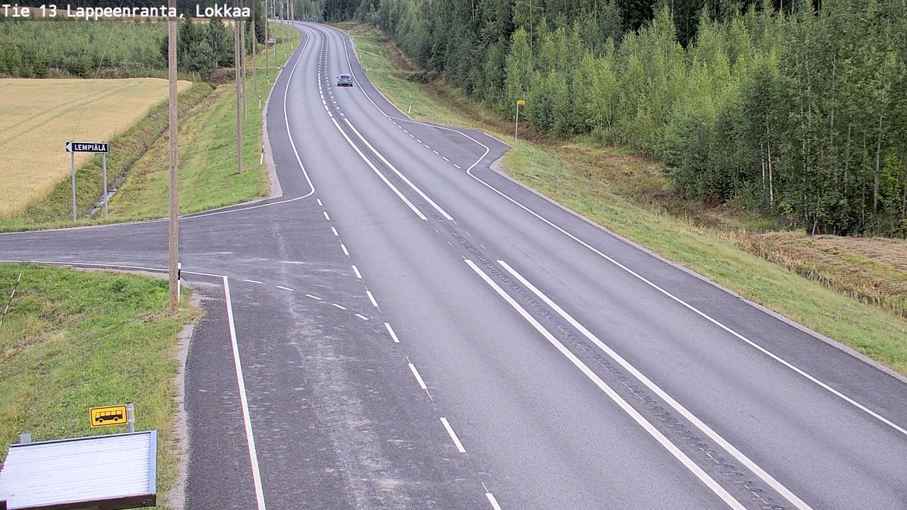 Kelikamerat Kuva Tie 13 Lokkaan suora, Lappeenranta, Etelä-Karjala