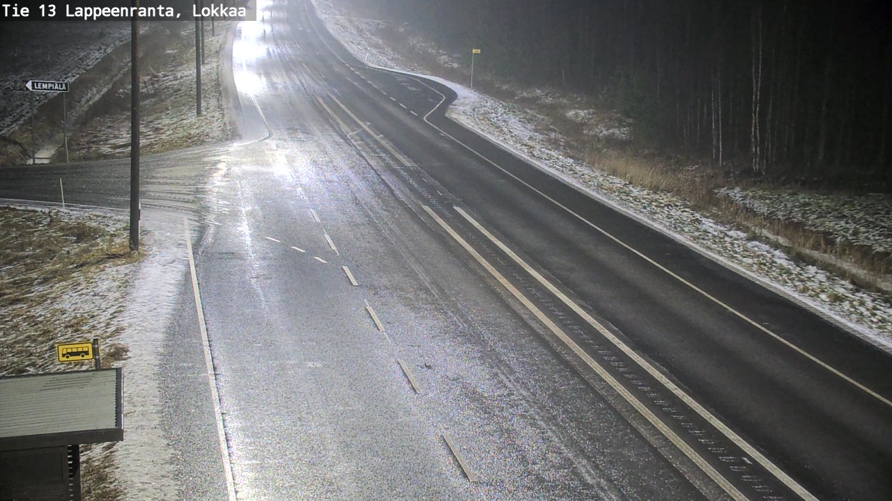 Weather Camera Image Väg 13 Lokkaa rakan, Lappeenranta, Etelä-Karjala
