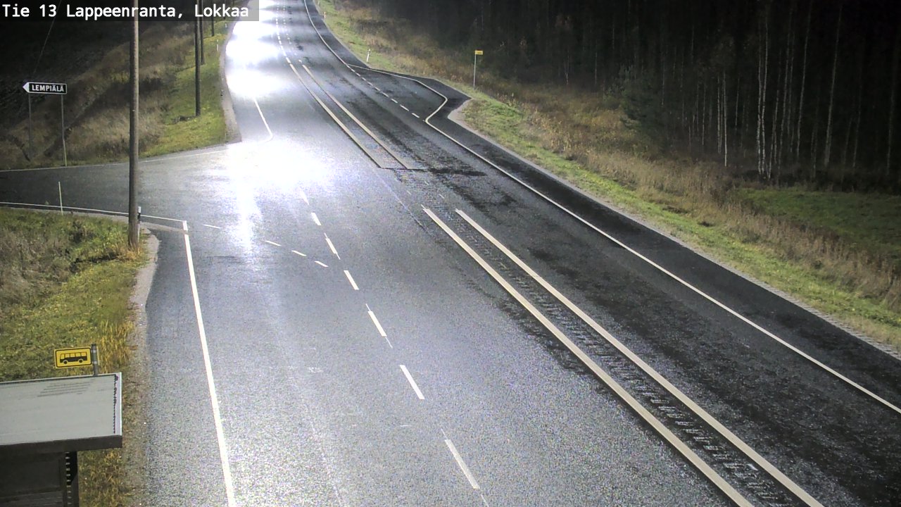 Kelikamerat Kuva Tie 13 Lokkaan suora, Lappeenranta, Etelä-Karjala