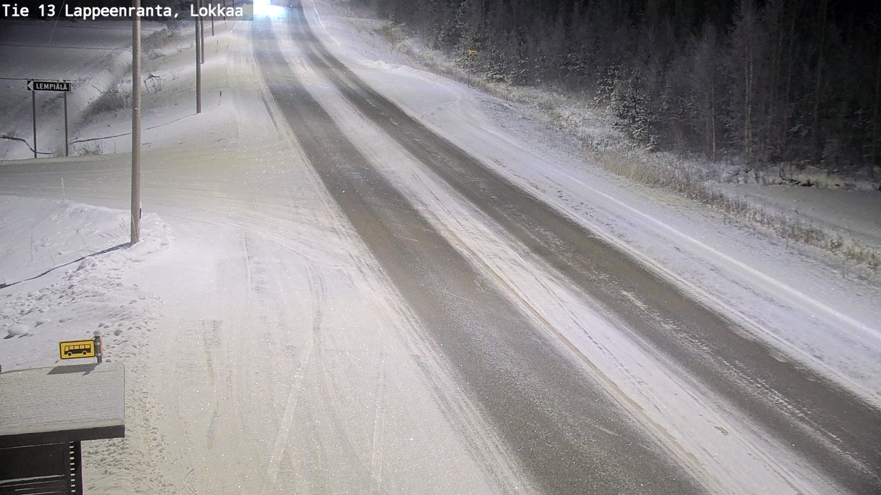 Weather Camera Image Road 13 Lokkaa straight, Lappeenranta, Etelä-Karjala