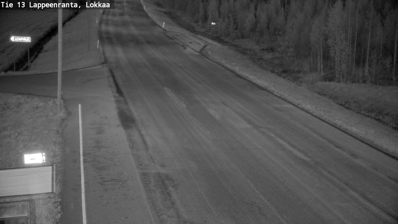 Weather Camera Image Väg 13 Lokkaa rakan, Lappeenranta, Etelä-Karjala